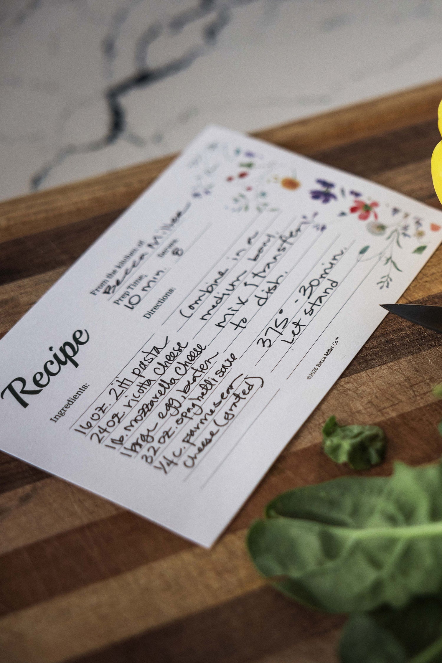 Printable Recipe Cards